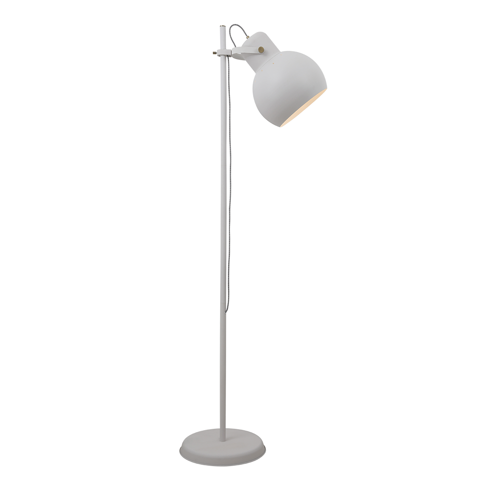 Buy Floor Lamps Australia Mento 1 Light Floor Lamp White, Antique Brass - MENTO FL-WHAB