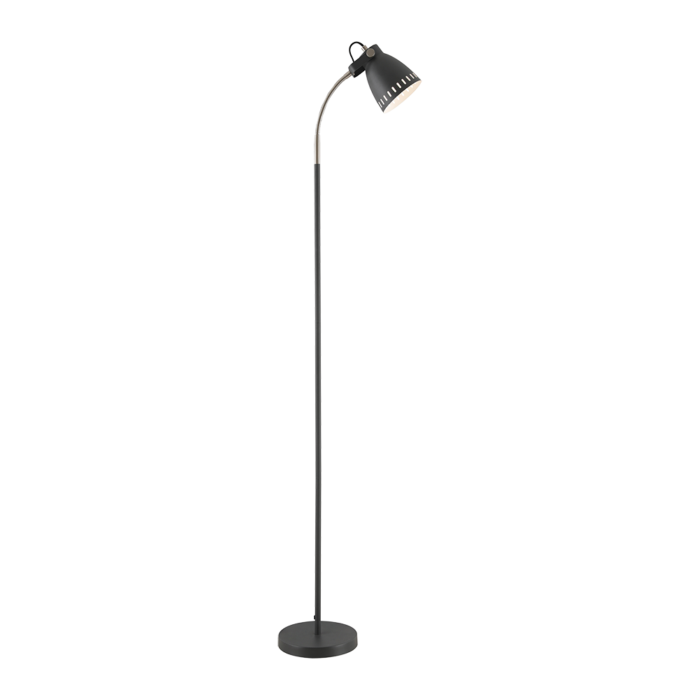 Buy Floor Lamps Australia Nova 1 Light Floor Lamp Black, Nickel - NOVA FL-DGY