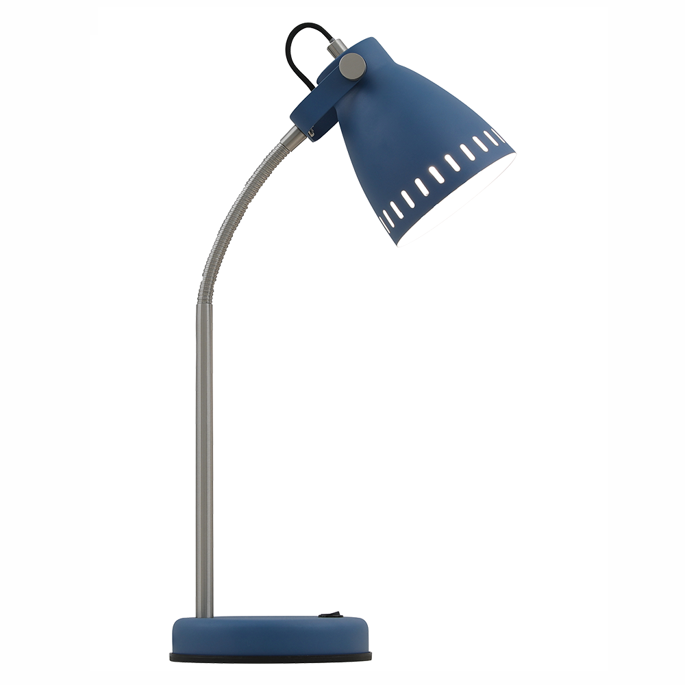 Nova 1 Light Table Lamp Blue, Nickel - NOVA TL-BL