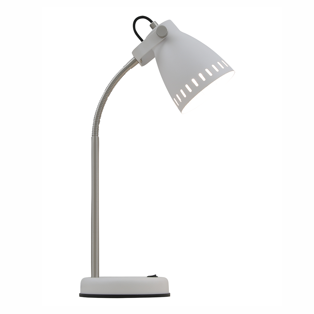 Nova 1 Light Table Lamp White, Nickel - NOVA TL-WH