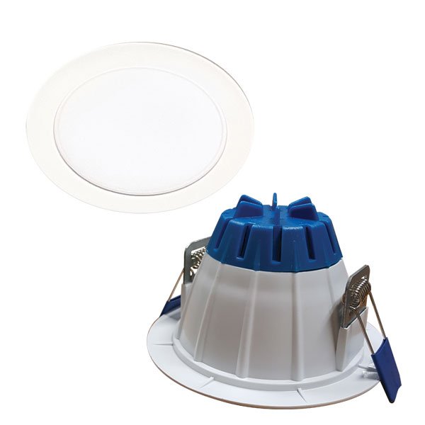 Buy Recessed Downlights Australia Pod LED Downlight 10W 110mm 5000K Nickel, Blue - POD 110-850D-NK