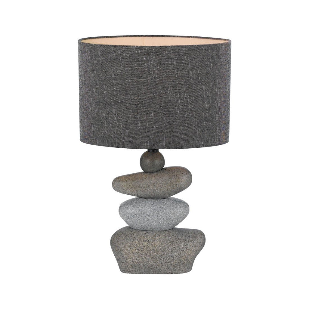 Sandy 1 Light Table Lamp Stone & Grey - SANDY TL-ST+GR