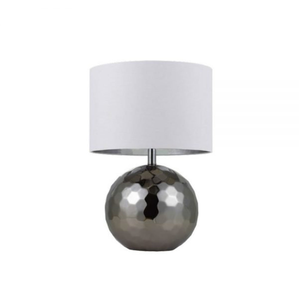 Wise 1 Light Table Lamp Chrome & White - WISE TL-WH+CH