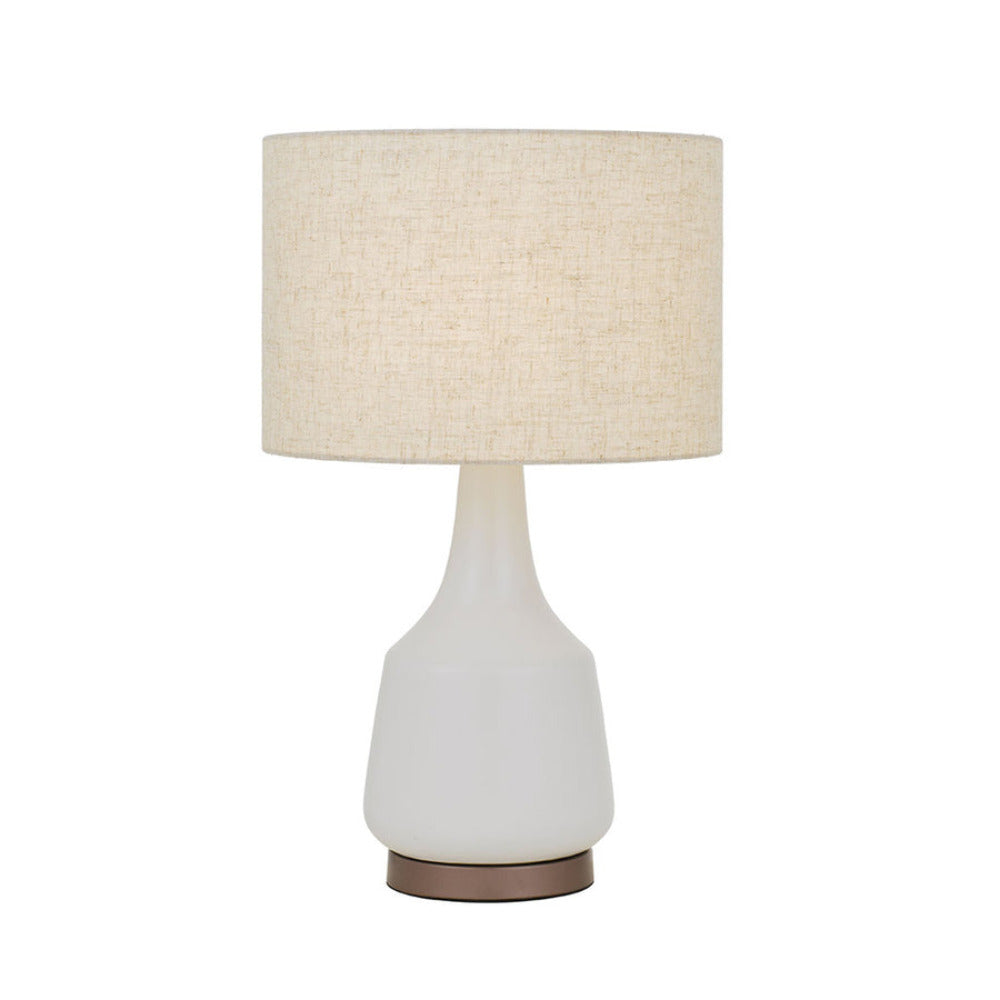 Buy Table Lamps Australia Jacin 1 Light Table Lamp White & Oat - JACIN TL-WHOT