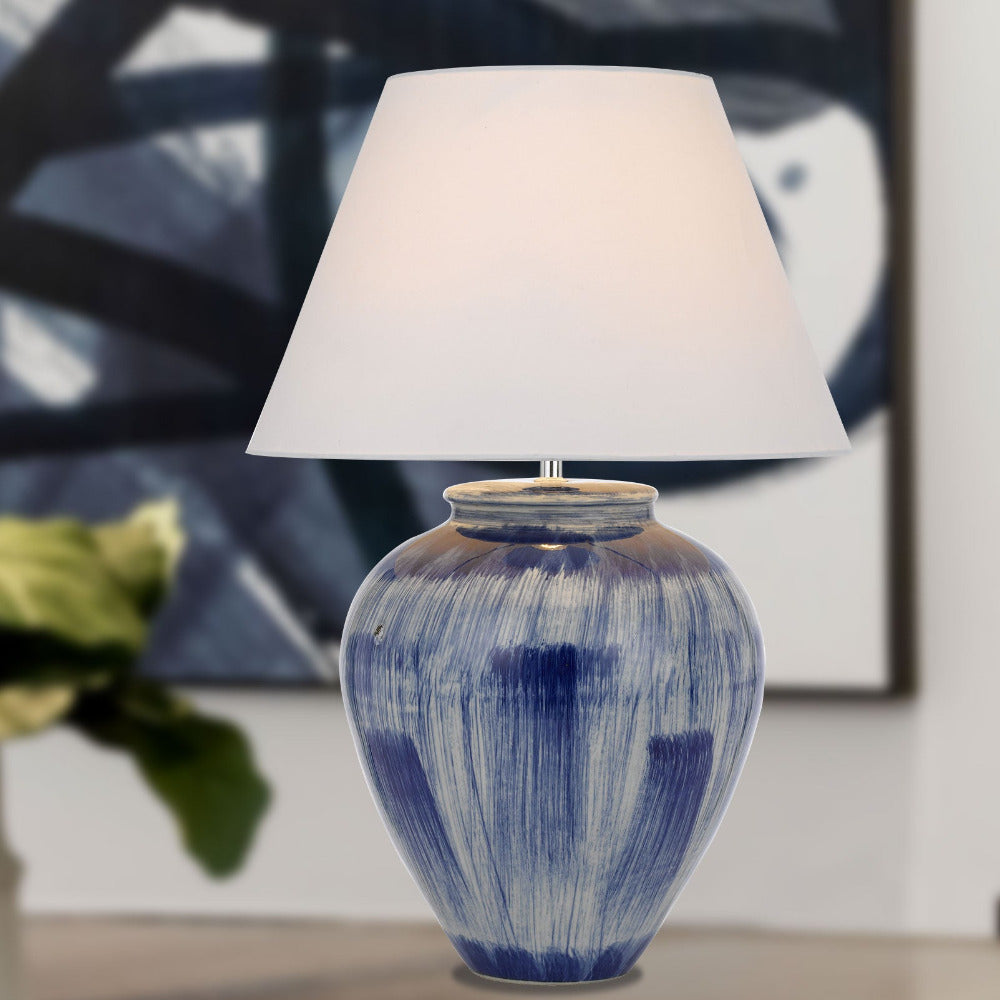 Buy Table Lamps Australia Jamie Table Lamp Ceramic/Blue - JAMIE TL-BLWH