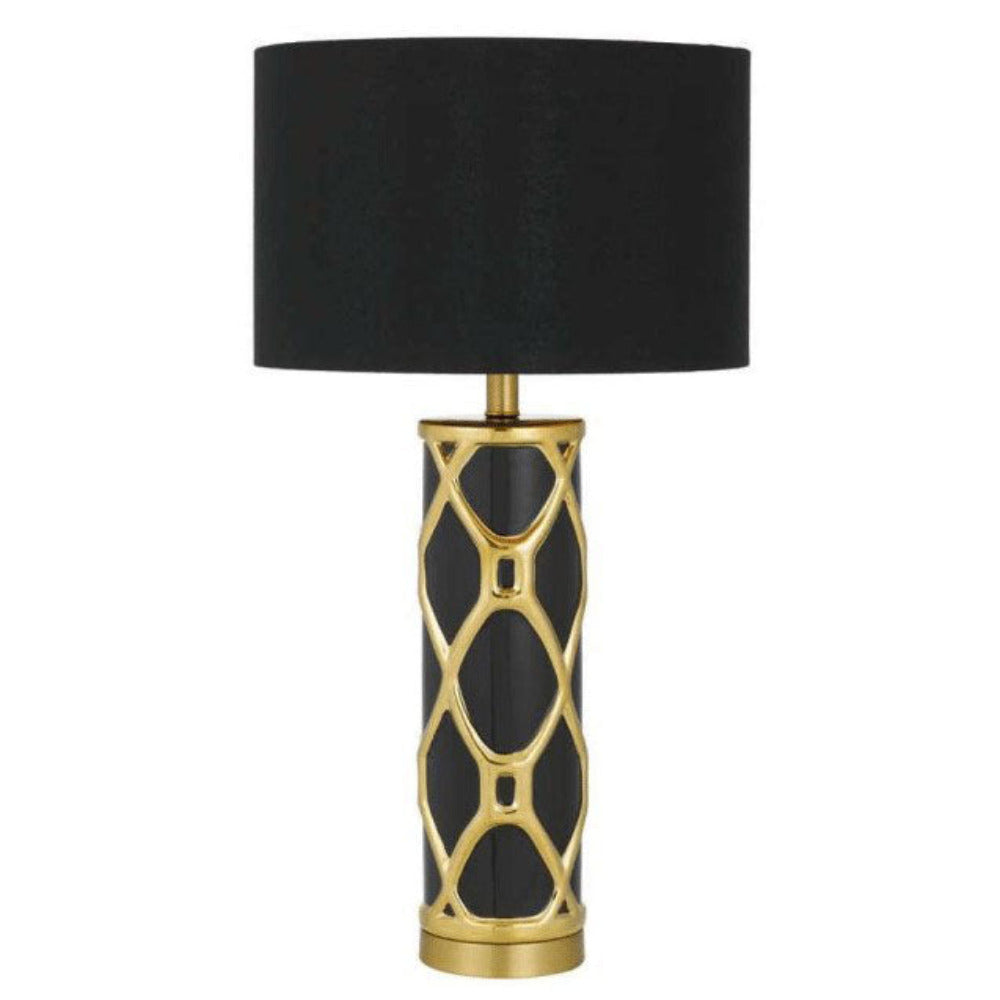 Buy Table Lamps Australia Vilma Table Lamp Black / Gold - VILMA TL-BKBK