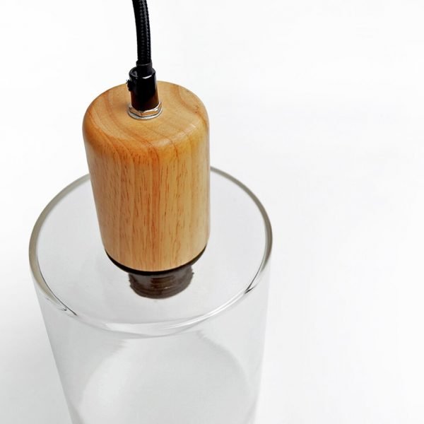 Buy Pendant Lights Australia Modern Glass and Wood Pendant Light - LL002PL022