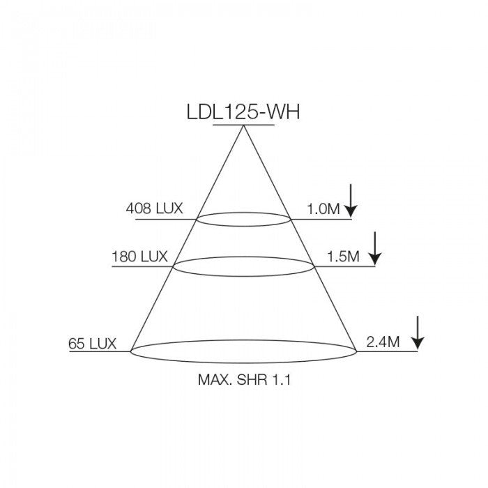 Recessed LED Downlight 12W Satin Chrome Aluminium 3000K - LDL125-BA