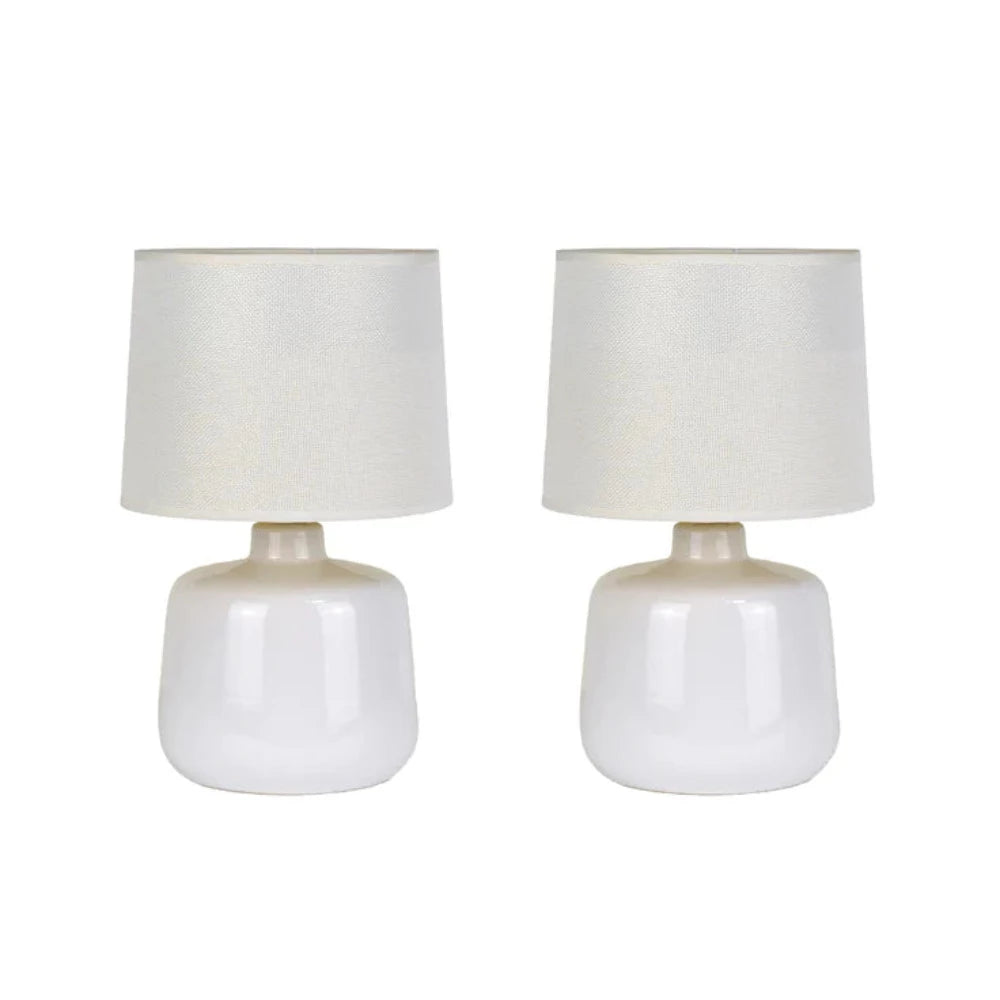Buy Table Lamps Australia Reilly Set Of 2 Table Lamp White Ceramic - LL-14-0252