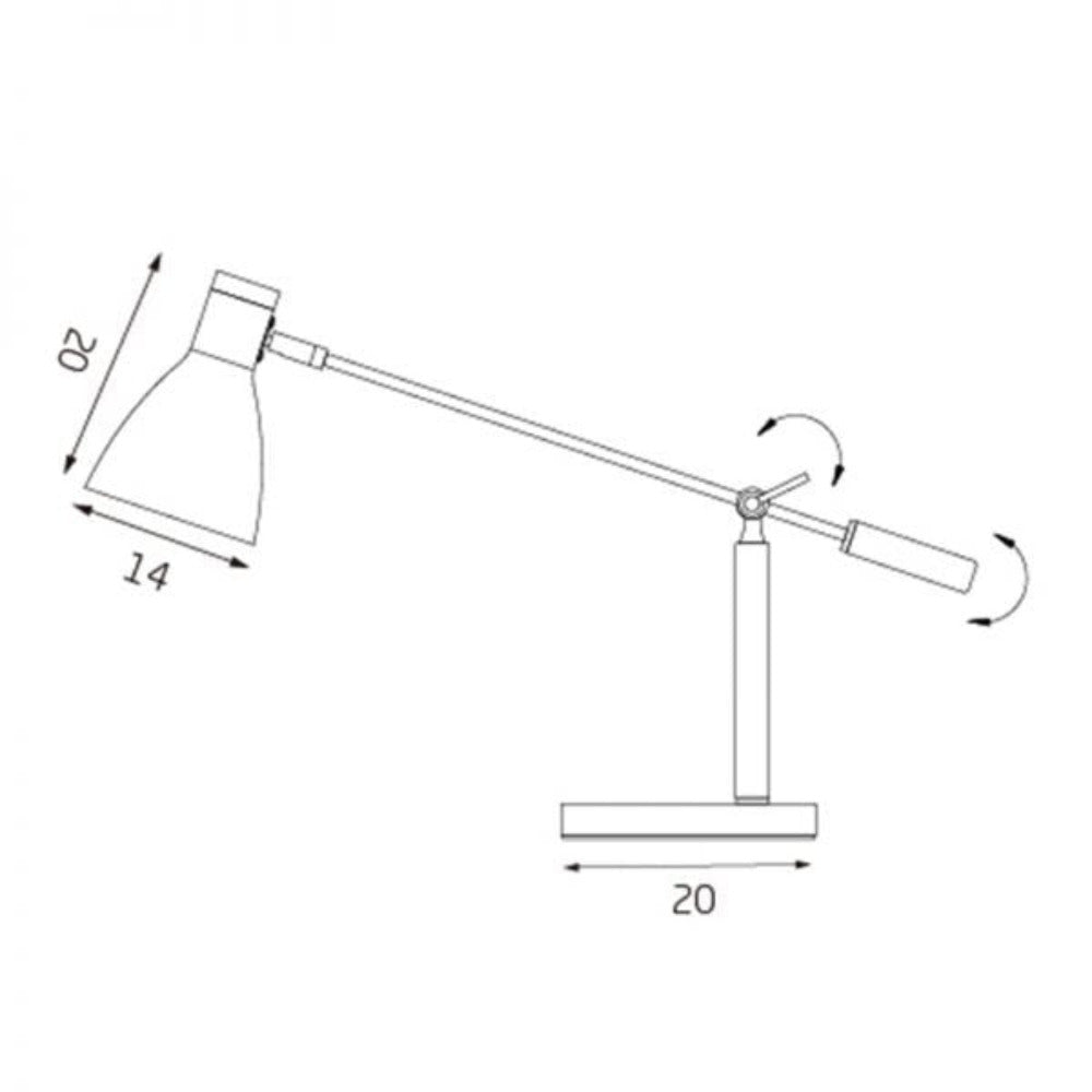 Scandinavian Adjustable Table Lamp in White - LL-27-0036W