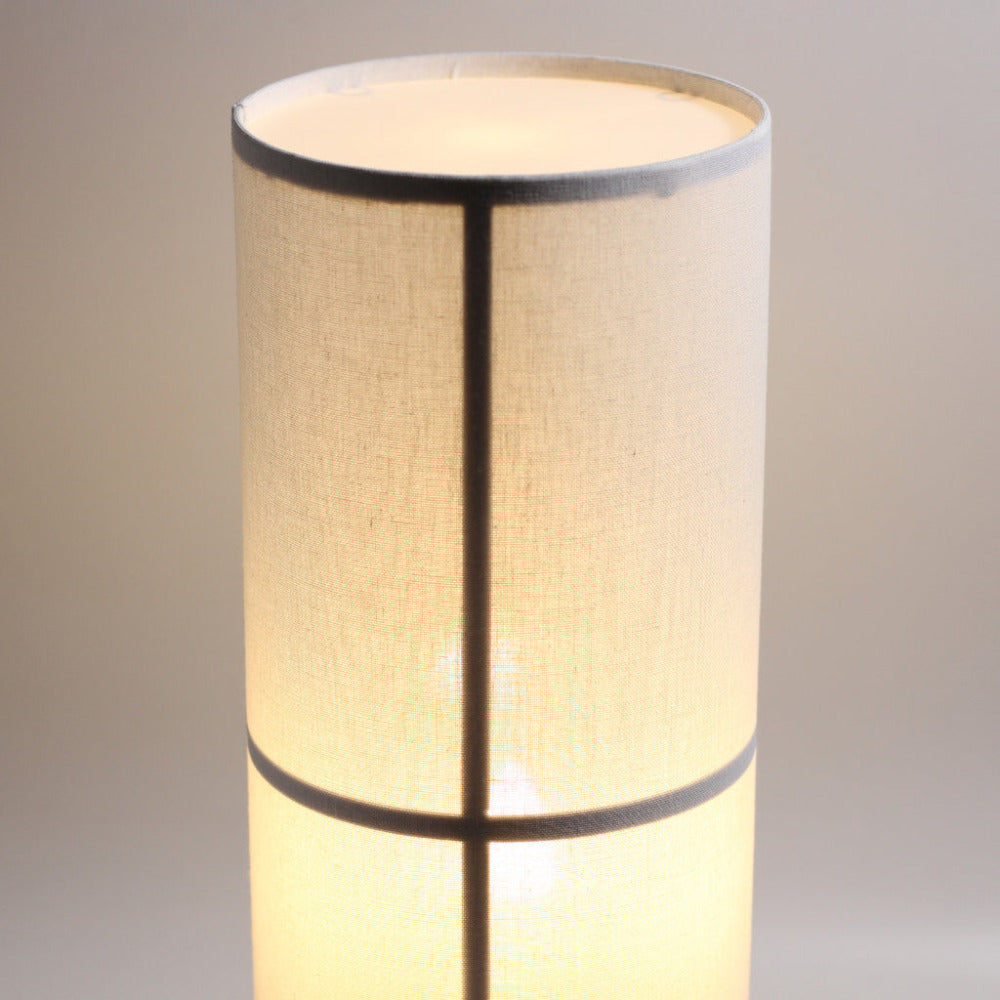 Ailsa 2 Light Linen Floor Lamp White - LL-27-0204