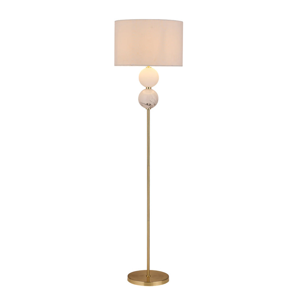 Murano 1 Light Floor Lamp Brass - LL-27-0206BS