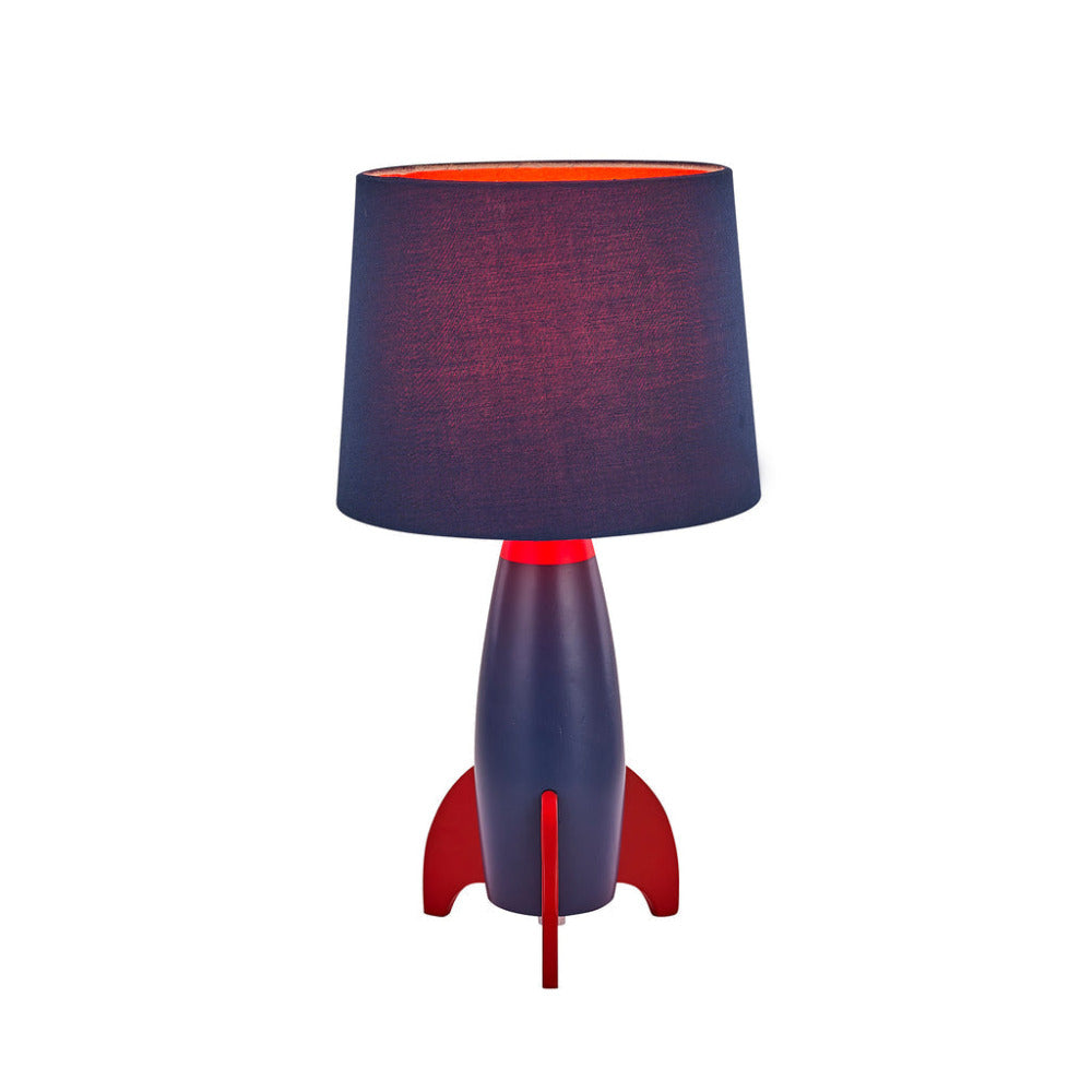 Buy Table Lamps Australia Rocketship 1 Light Table Lamp Navy Blue & Red - LL-27-0208