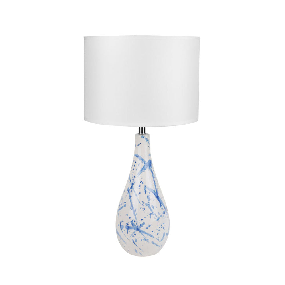 Ashleigh 1 Light Table Lamp White & Blue - LL-27-0212