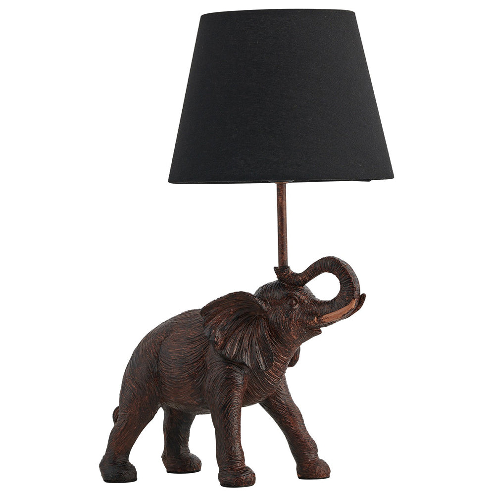 Buy Table Lamps Australia Elepghant Table Lamp Bronze Iron / Brown Fabric - LL-27-0224