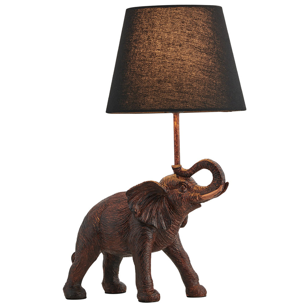 Buy Table Lamps Australia Elepghant Table Lamp Bronze Iron / Brown Fabric - LL-27-0224