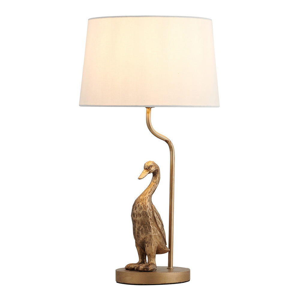 Buy Table Lamps Australia Duck Table Lamp Pewter Iron / Creem Fabric - LL-27-0226