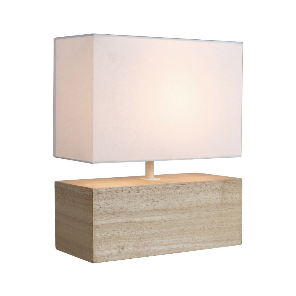 Buy Table Lamps Australia Mano Rectangle Table Lamp White Fabric - LL-27-0235