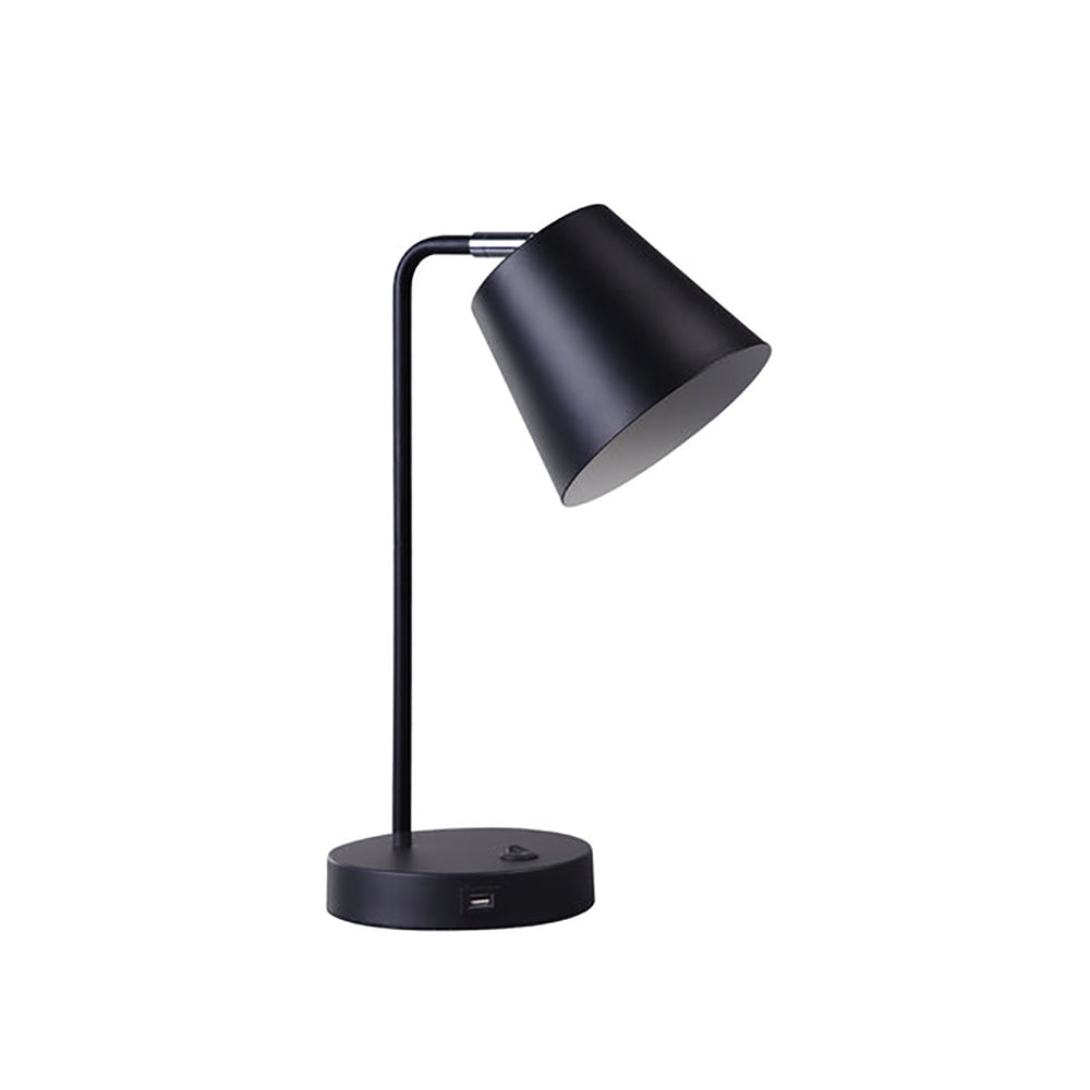 Mak Table Lamp USB Black Metal - LL-27-0243B