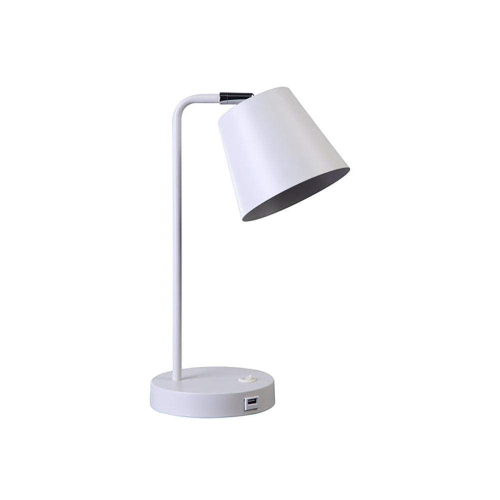 Buy Table Lamps Australia Mak Table Lamp USB White Metal - LL-27-0243W