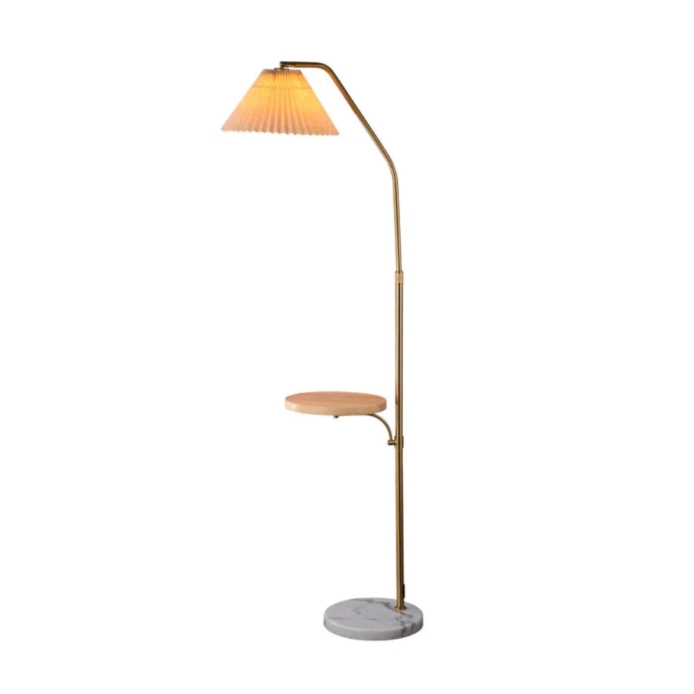 Buy Floor Lamps Australia Rani Pleated Floor Lamp Brass Iron - LL-27-0244