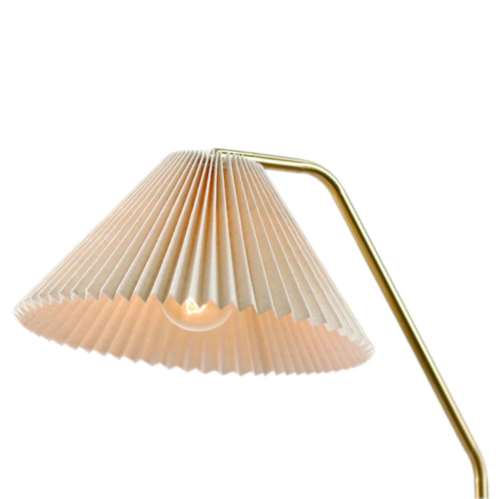 Buy Floor Lamps Australia Rani Pleated Floor Lamp Brass Iron - LL-27-0244