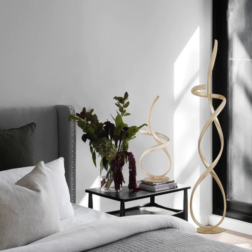 Buy Floor Lamps Australia Ainhoa LED Floor Lamp Gold Metal 3000K - LL-LED-21G