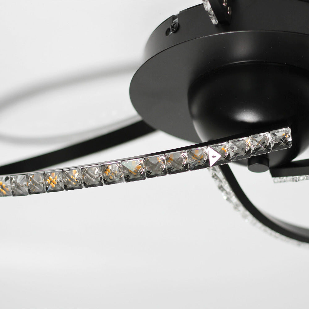 Irie Dimmable 3 Lights LED Ceiling Light - Black - LL002CL011B