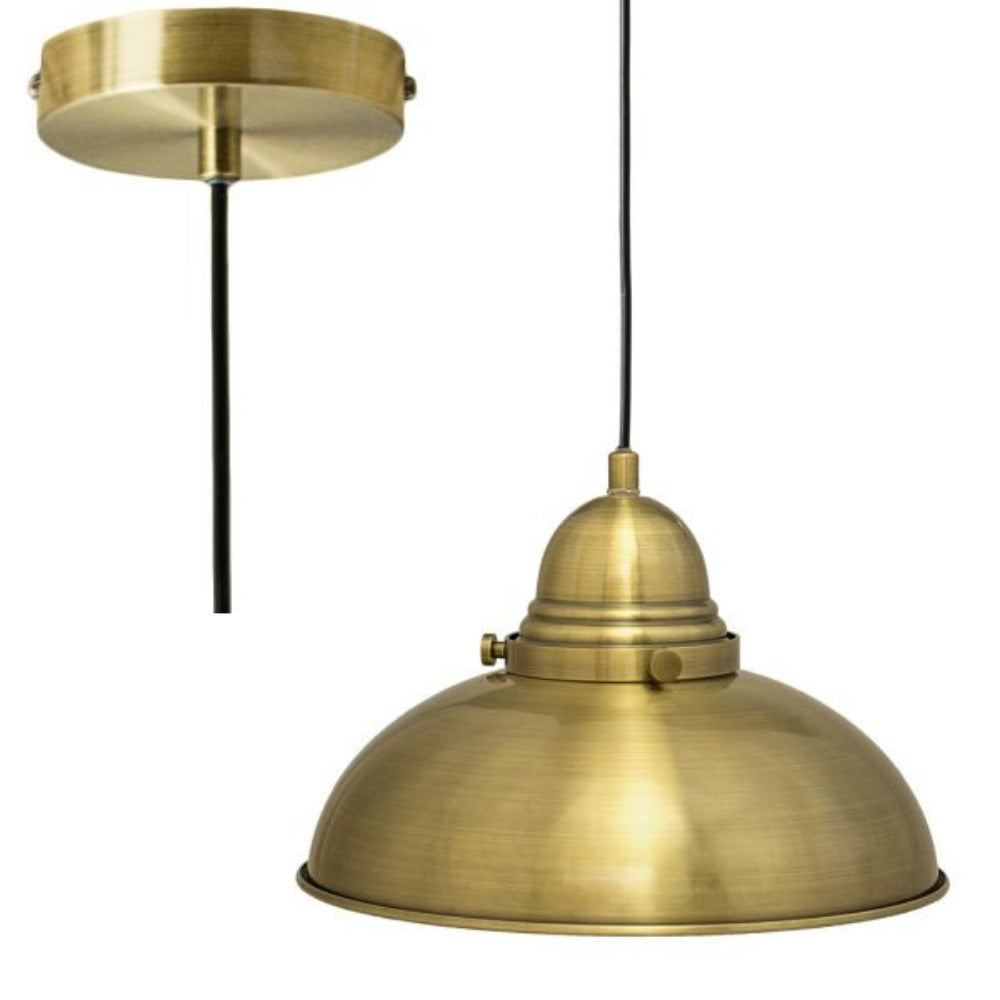 Buy Pendant lights australia - Manor 1 Light Pendant Light - Weathered Brass - LL002PL016WB