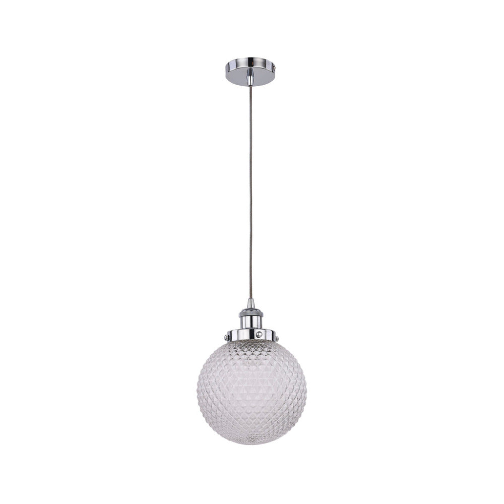 Buy Pendant Lights Australia Casablance 1 Light Large Pendant Chrome & Clear - LL002PL111L