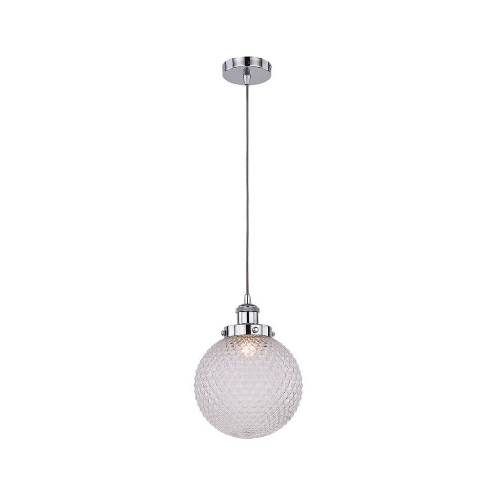 Buy Pendant Lights Australia Casablance 1 Light Large Pendant Chrome & Clear - LL002PL111L