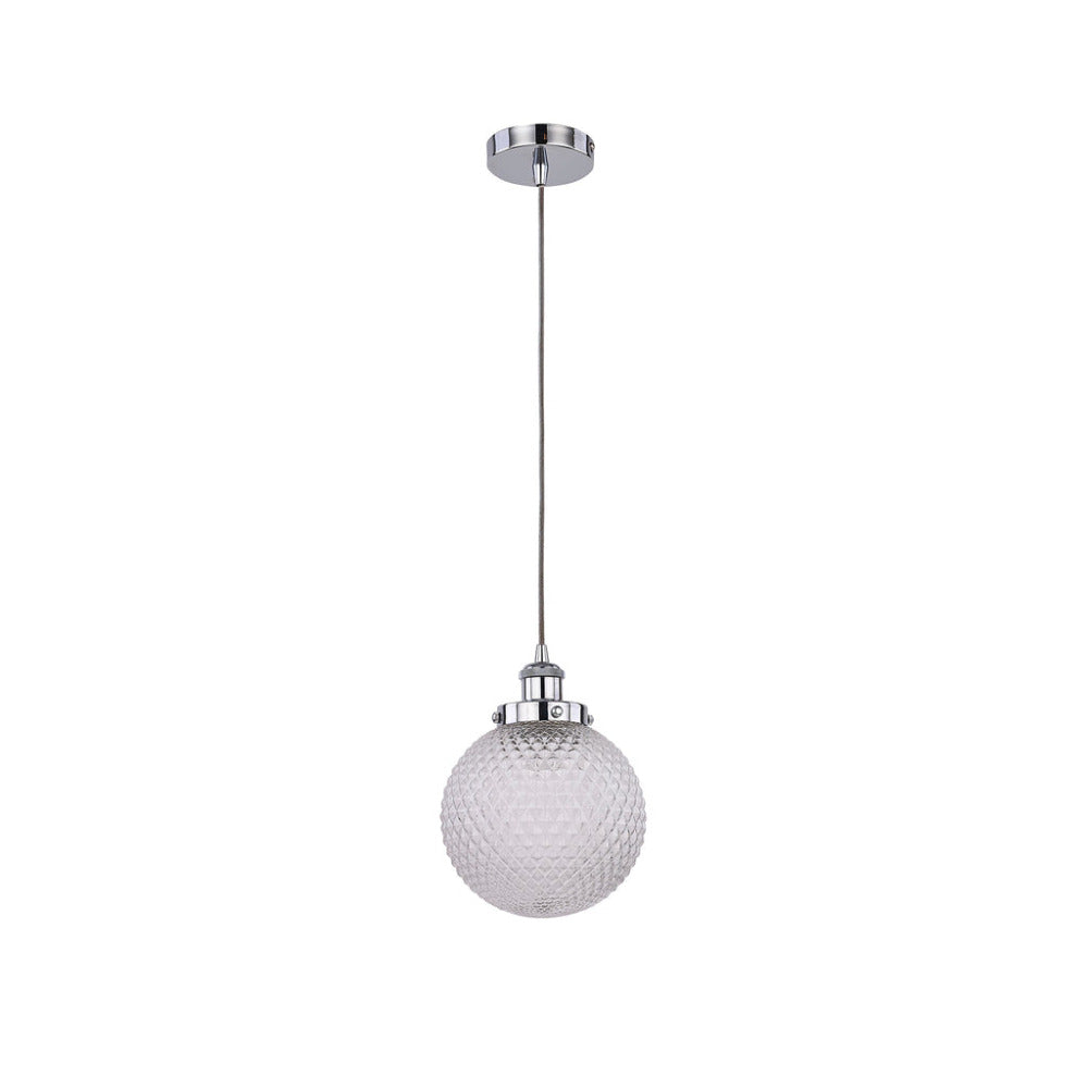 Buy Pendant Lights Australia Casablance 1 Light Small Pendant Chrome & Clear - LL002PL111S