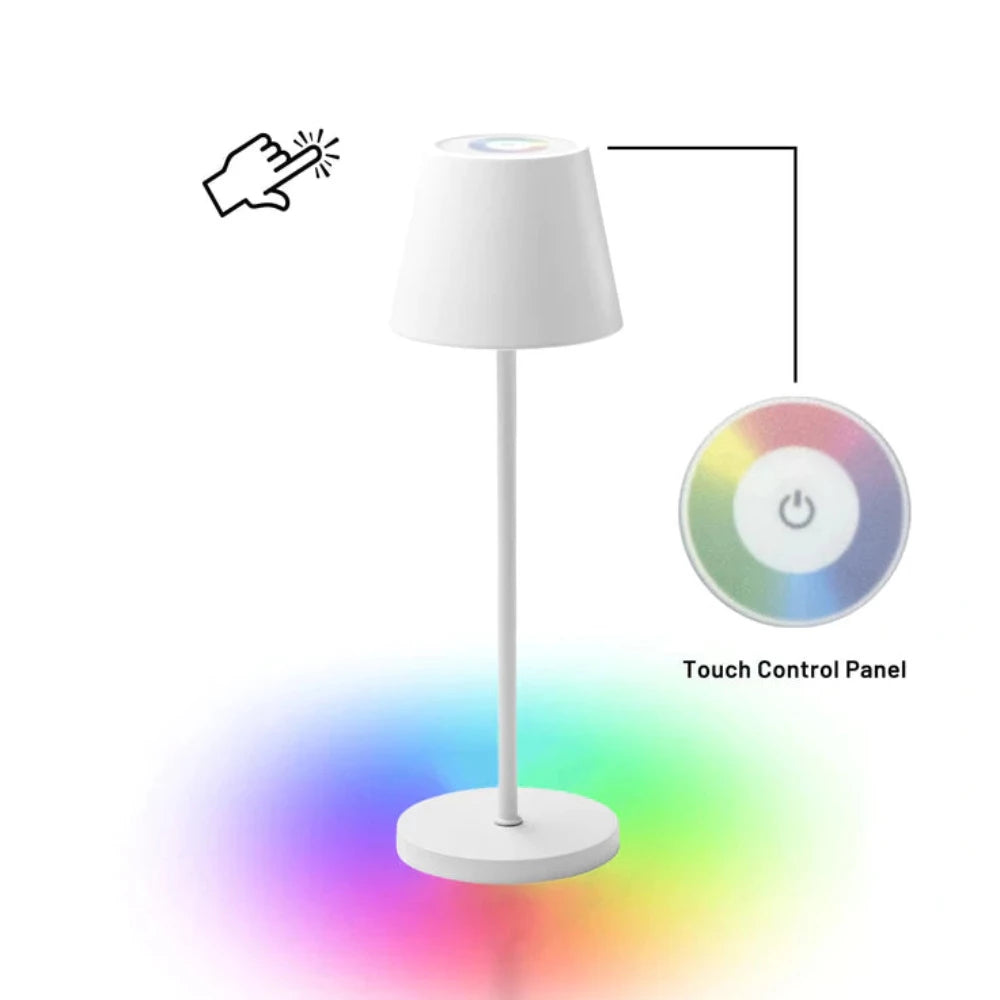 Buy Table Lamps Australia Enoki Portable Table Lamp 5V Battery White Metal 3000K / RGB - LL0516W