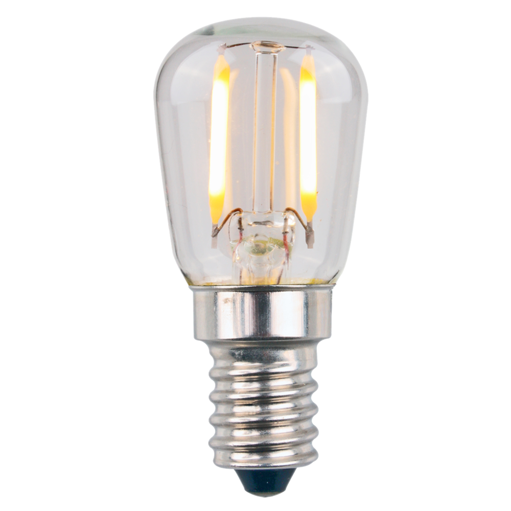 LED Filament Globe 240V 1.5W SES Clear Glass 3000K - LP25F830E14