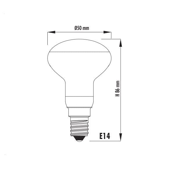 Buy LED Filament Globes Australia LED Filament Globe 240V 5W SES Mirror Reflector Glass 2700K - LR50WW/D