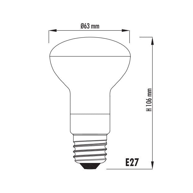 Buy LED Filament Globes Australia LED Filament Globe 240V 7W ES W63mm Mirror Reflector Glass 2700K - LR63WW/D