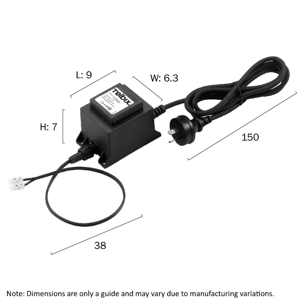 Buy Transformers Australia Waterproof Transformer Black PVC 12V - EX TR60.12V IP65