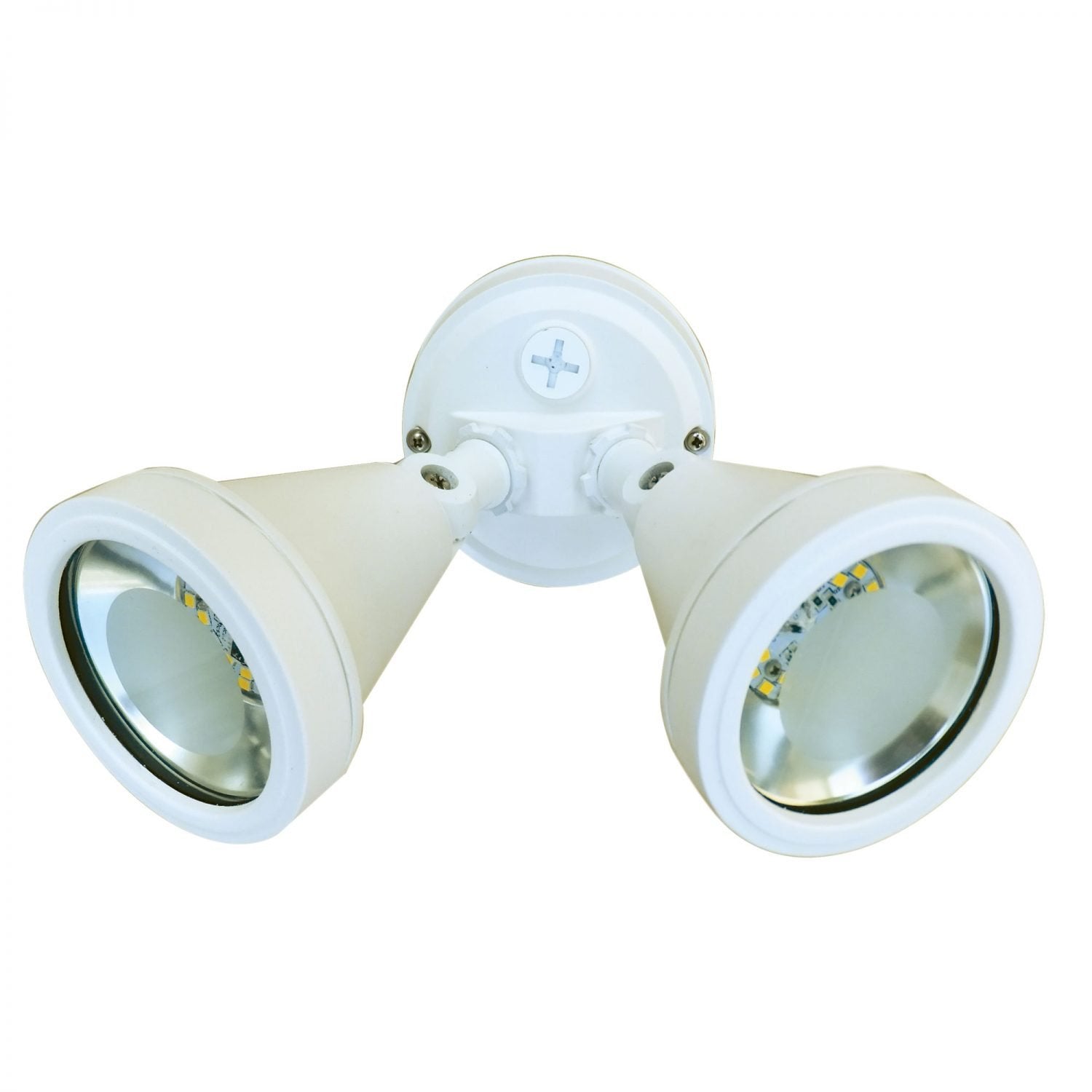 Buy Exterior Spotlights Australia Cadet Twin LED Spotlight White - LW7122WH