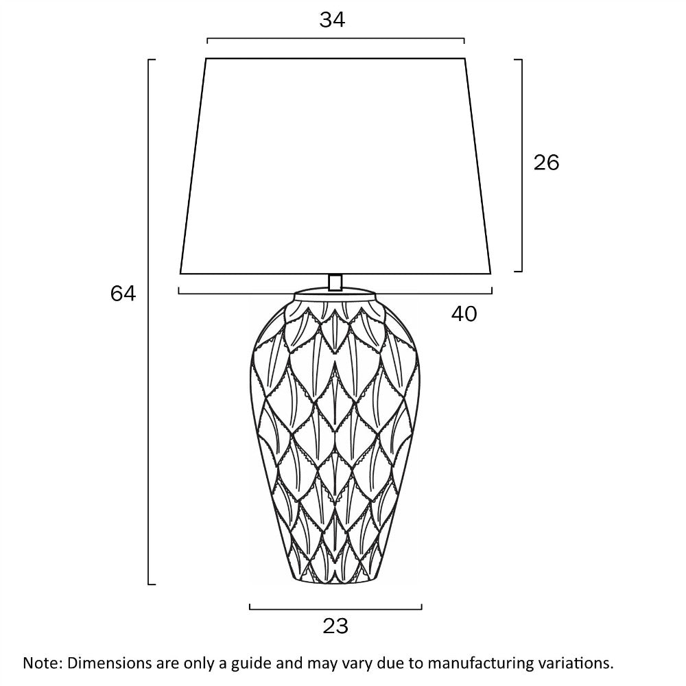 Buy Table Lamps Australia MADRID Table Lamp Green Ceramic / White Fabric - MADRID TL-GNWH