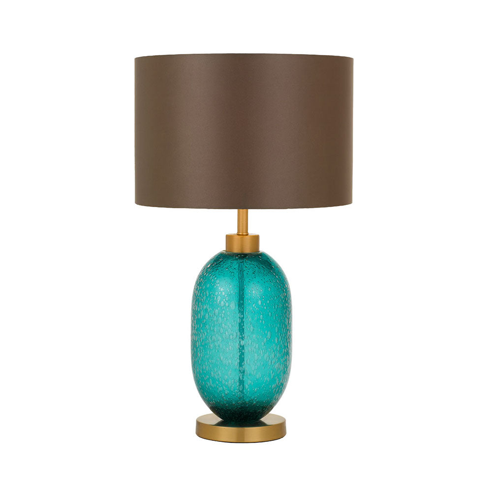 Manolo 1 Light Table Lamp Brown & Teal - MANOLO TL-TLBRN