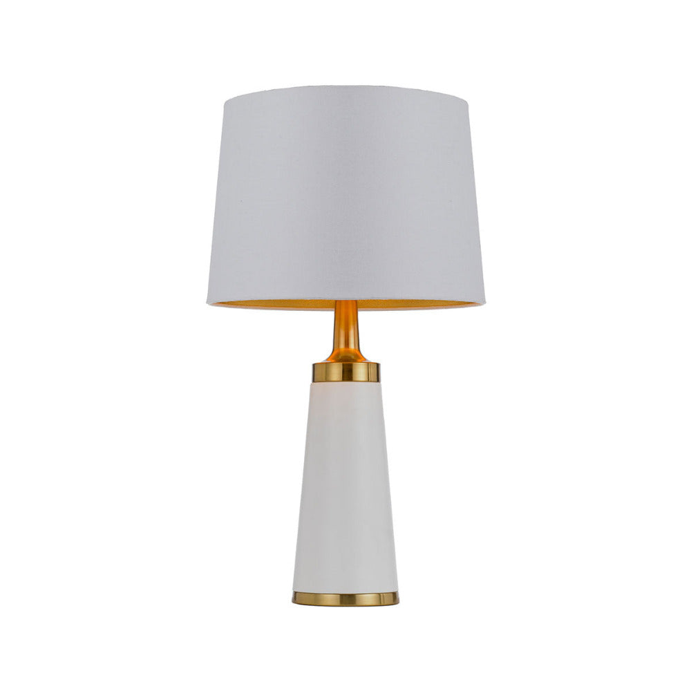 Margot 1 Light Table Lamp White & Gold - MARGOT TL-WHAG