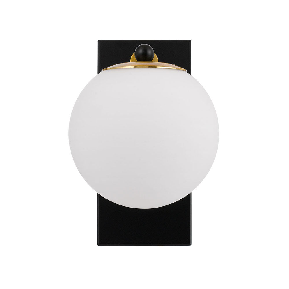 Buy Wall Sconce Australia Marsten 1 Light Wall Light Black & Opal Matt - MARSTEN WB-BKOM