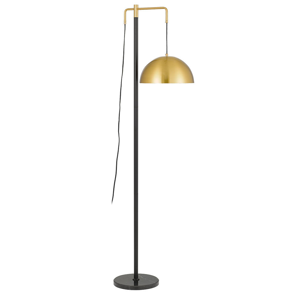 Marthos 1 Light Floor Lamp Black & Antique Gold - MARTHOS FL-BKAG