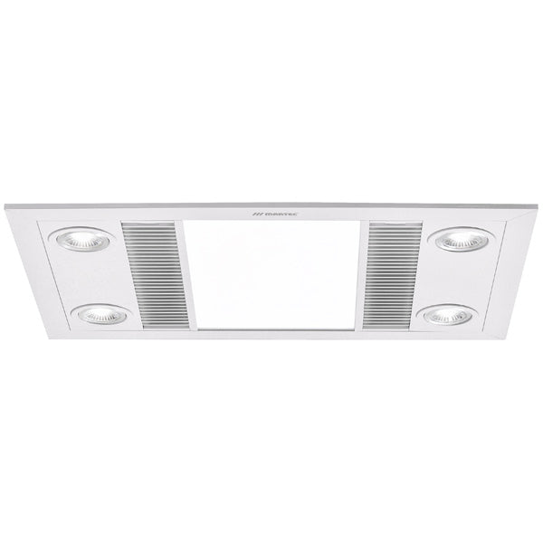 Buy 3 In 1 Bathroom Heaters Australia Linear 1000W Halogen 3 in 1 Bathroom Heater & High Extraction Exhaust Fan with LED Light White - MBHL1000W