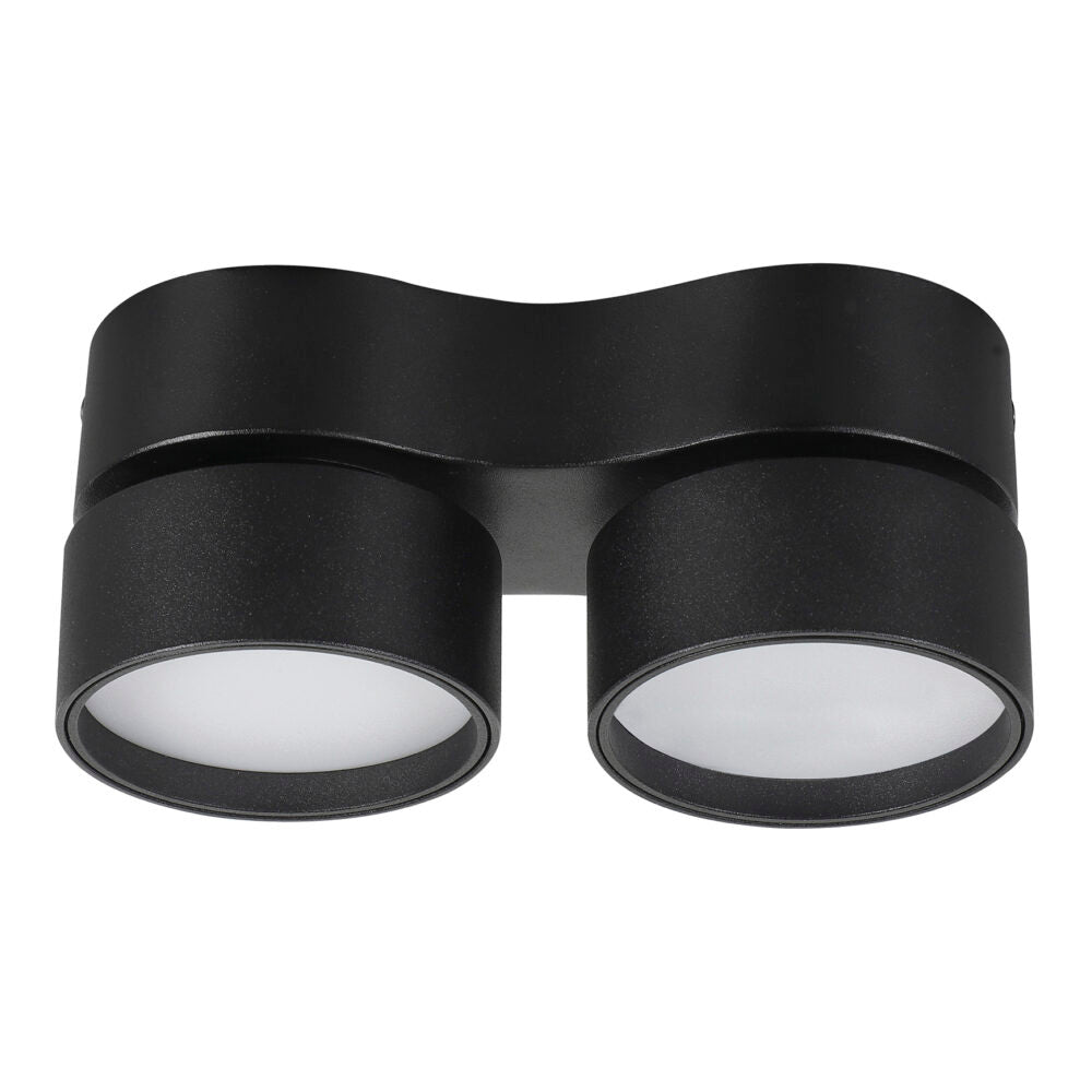 Buy Surface Mounted Downlights Australia Diaz Surface Mounted Down 2 Lights Black Aluminium 3CCT - MD666TB-TRI