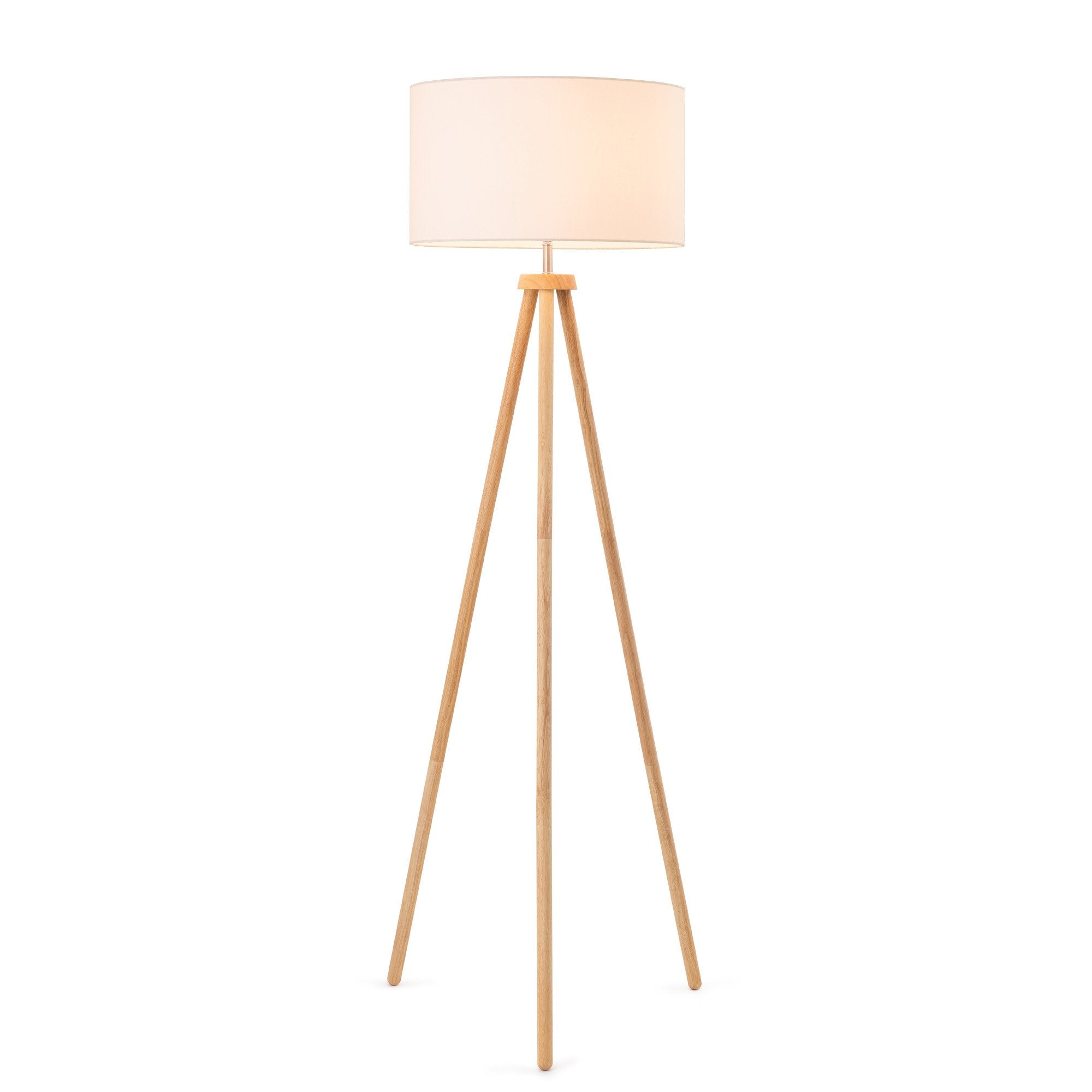 Briar 1 Light Floor Lamp Tripod Wood - MFL014