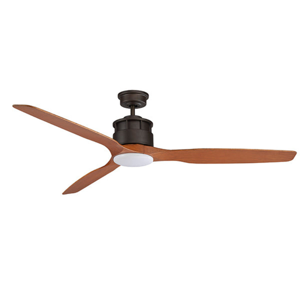 Governor 60" 3 Blade Ceiling Fan with 15W Tricolour LED Light Old Bronze Motor Teak Blade - MGF1533OT