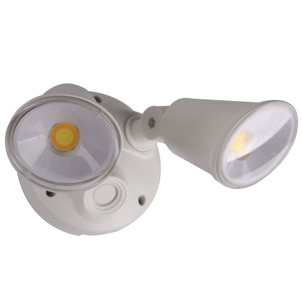 Defender Double Spot LED Outdoor Flood Light 2 x 10W Tricolour White - MLXD3452W