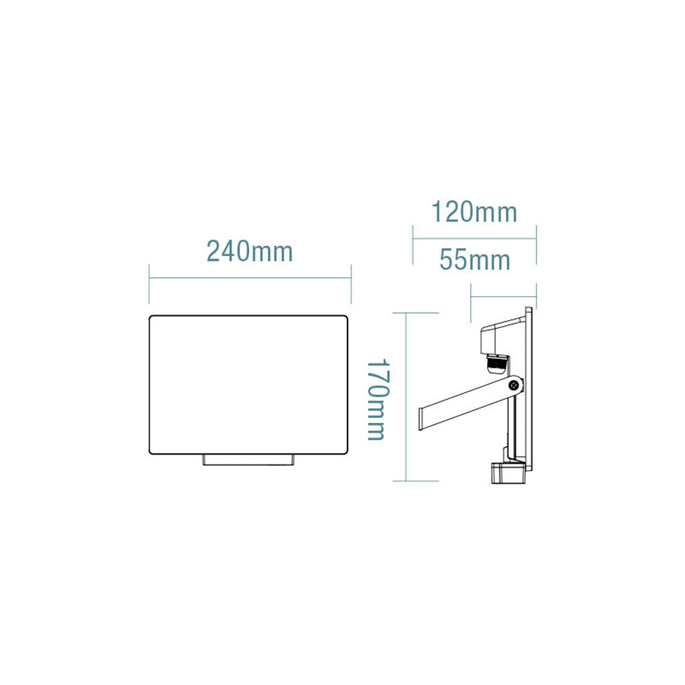 Buy Floodlights Australia Opal LED Flood light 50W Matt Black Aluminium 3 CCT - MLXO34550M