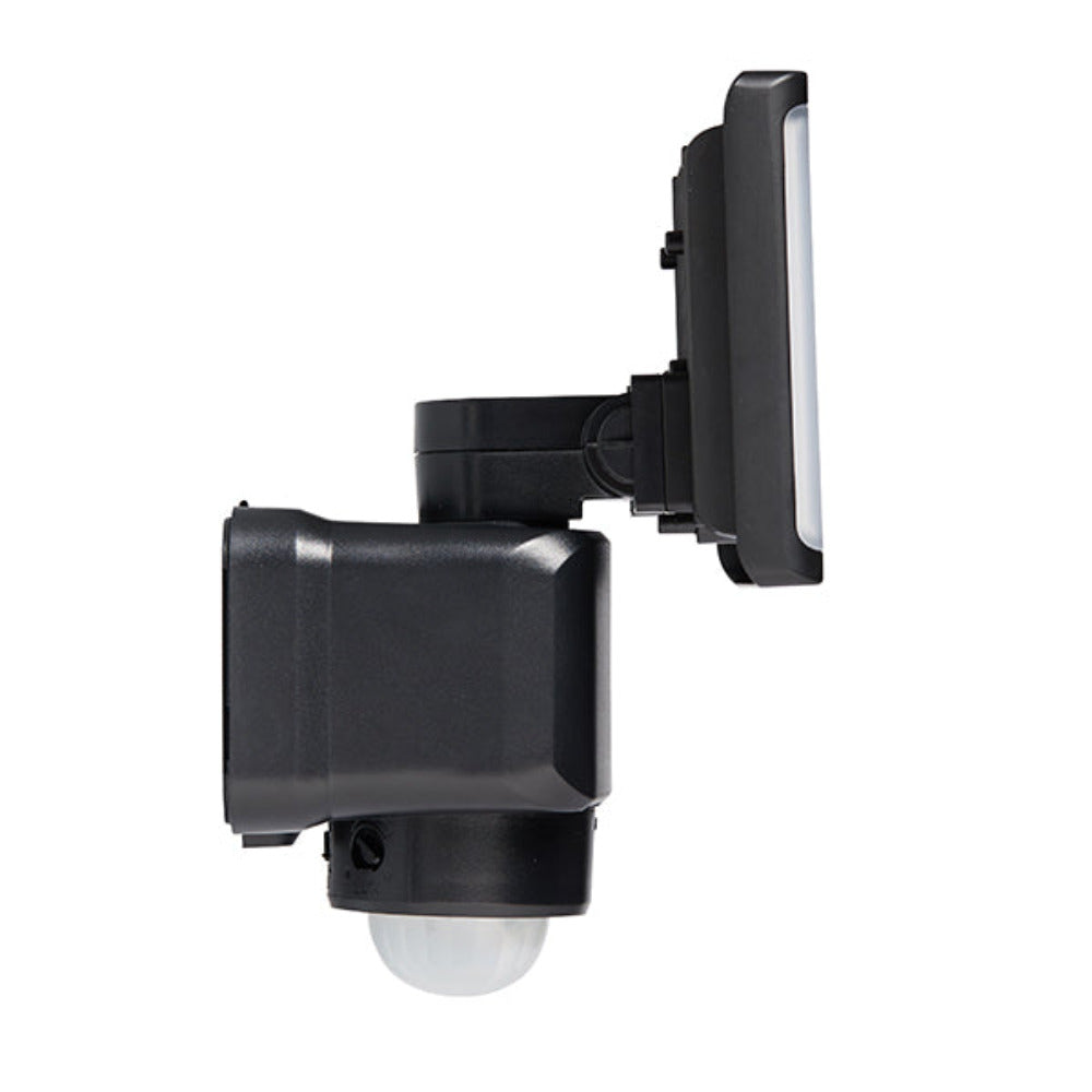 Patrol LED Outdoor Flood Light Sensor 20W Tricolour Matt Black - MLXP34520MS